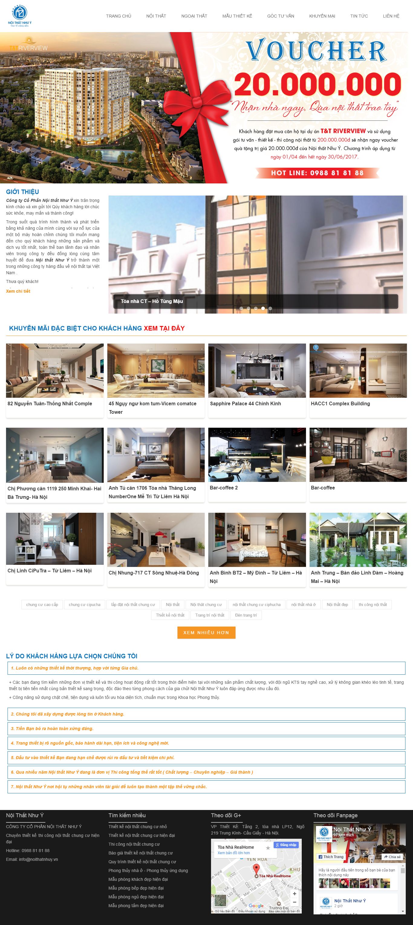 Thiết kế website nội thất như ý đẹp, chuyên nghiệp chuẩn SEO